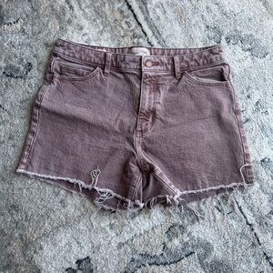 Universal Thread Purple Jean Shorts Distressed Frayed Hem